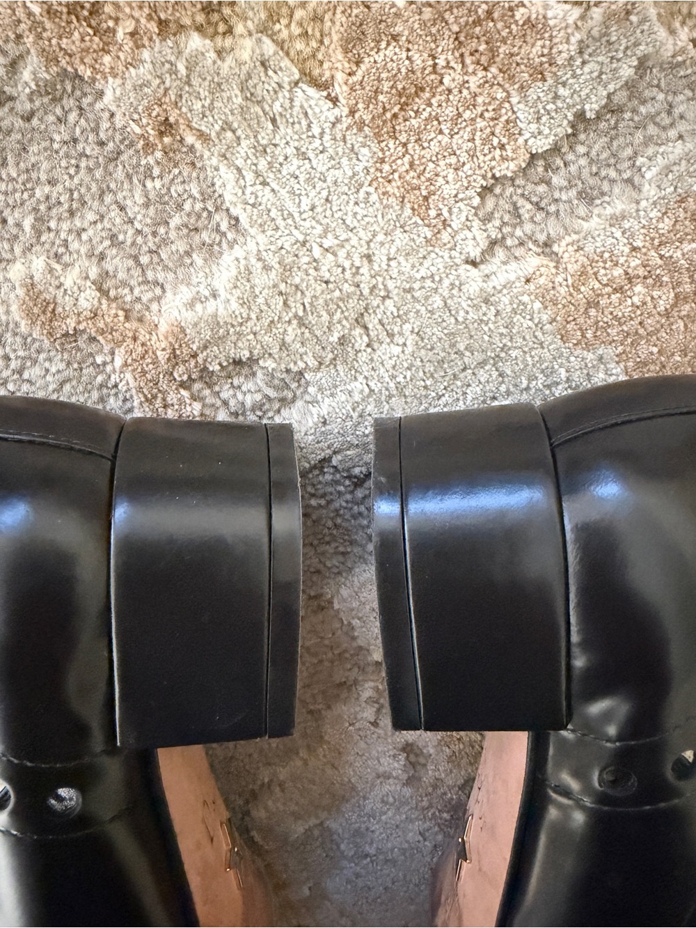 Dior Black Mary Jane Perforated Leather Flats - Picture 6 of 9